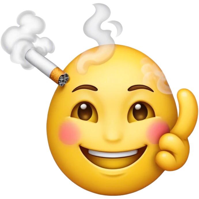 Normal emoji smoking emoji