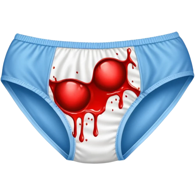 female underwear with visible blood stain emoji