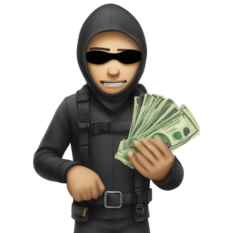 Robber with money emoji