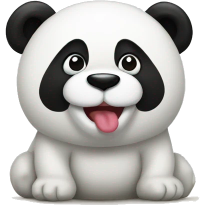Panda pooping emoji