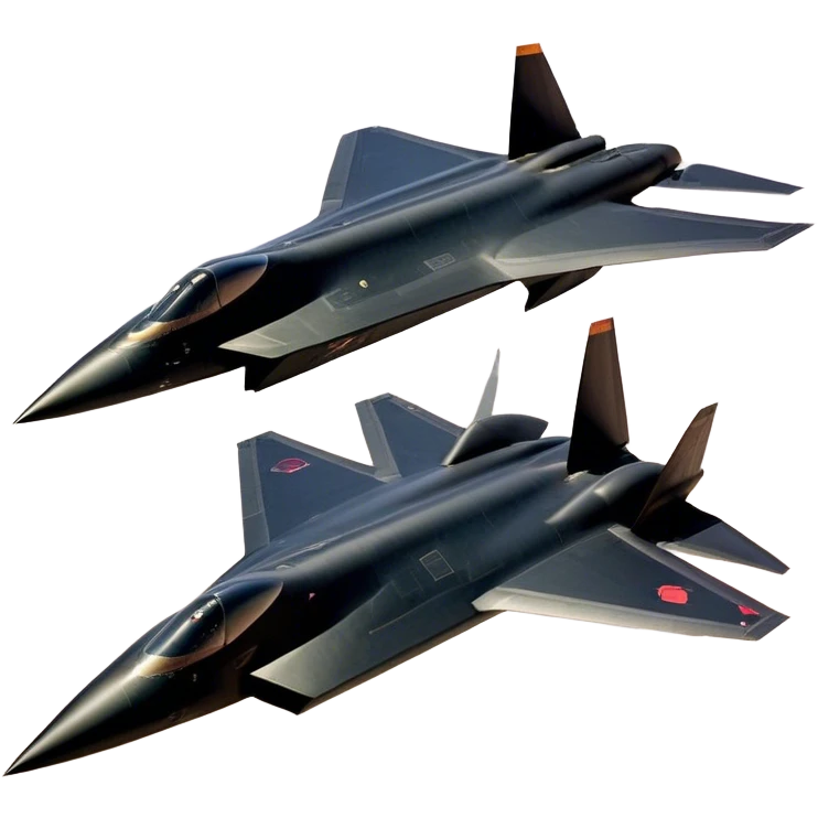 SR-71 Blackbird - Lockheed Martin (Stealth Grey) A sleek, high-speed reconnaissance aircraft with an elongated, needle-like fuselage and a smooth, aerodynamic design. The body is finished in a deep, matte jet-black with subtle panel lines and heat-resistant detailing. Its twin engines are seamlessly integrated into the structure, with sharp, swept-back wings that emphasize speed and stealth. The cockpit canopy is tinted, adding to its mysterious, high-tech aesthetic, while the overall silhouette exudes an aura of unmatched velocity and secrecy. emoji
