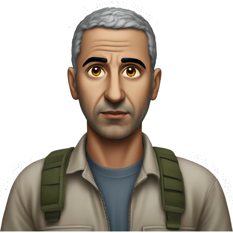 Palestinian man photorealistic serious emoji