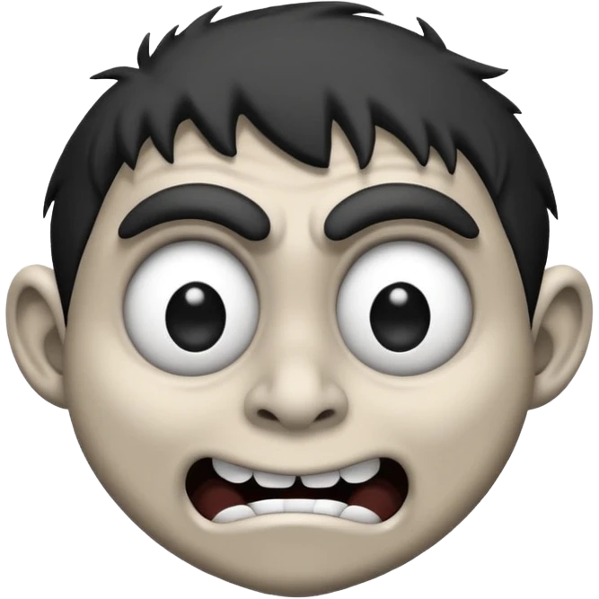 Troll face peur et noir emoji