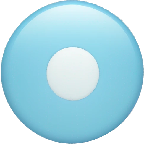 full circle in light blue emoji