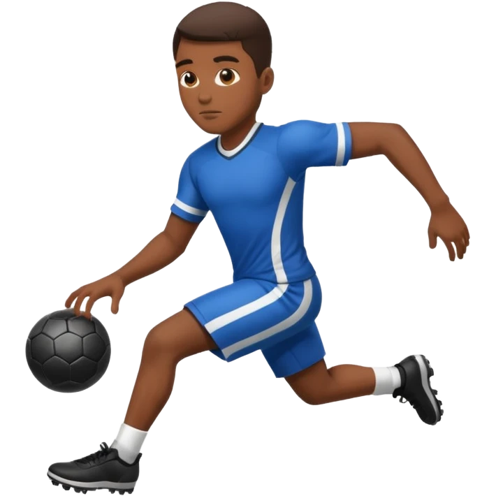 black man futboll emoji
