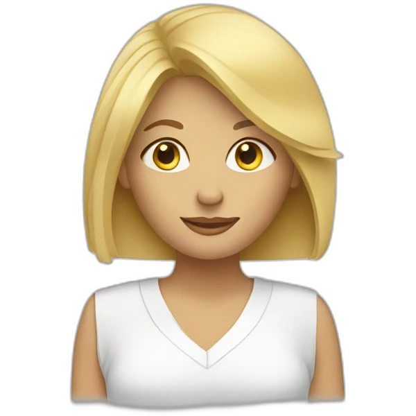 women with blonde hair filling paperwork emoji