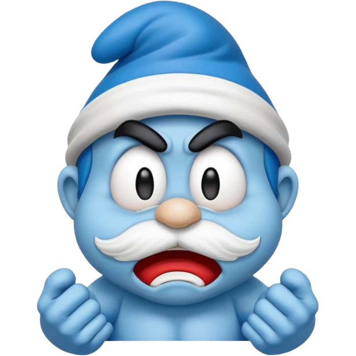 angry smurf  emoji
