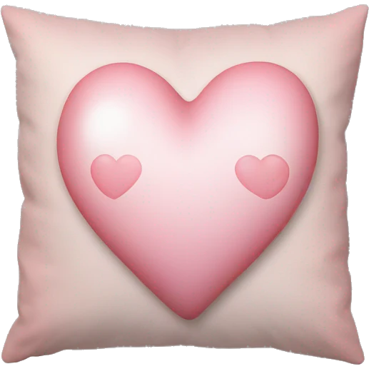 Pillow light pink heart vintage emoji