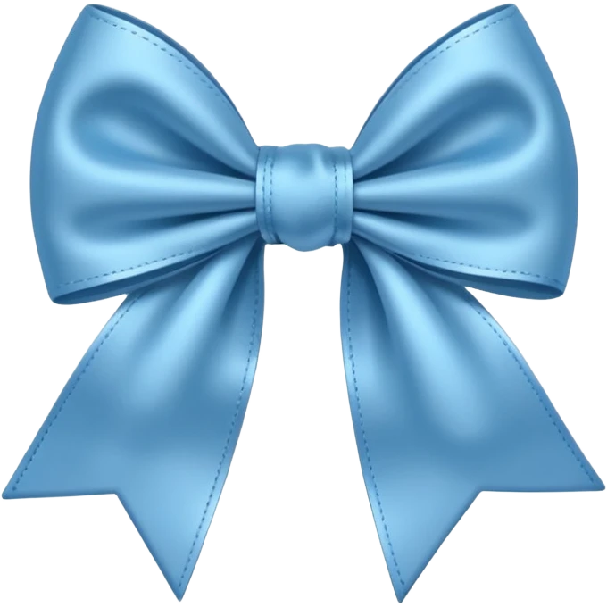 Soft blue bow emoji