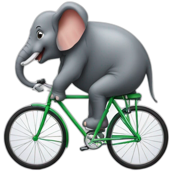 Elefant auf velo emoji