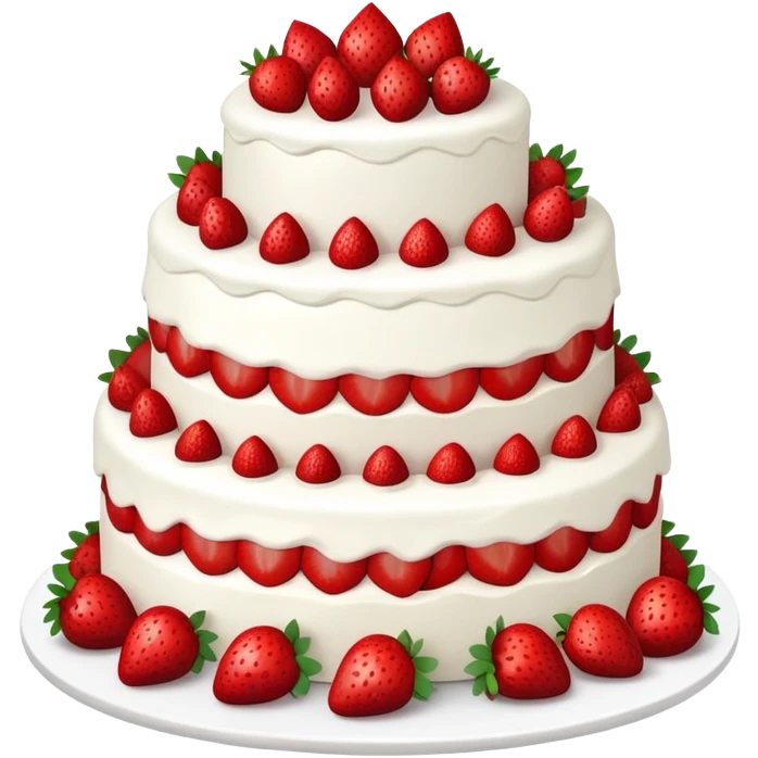3 tier Strawberry Cake emoji