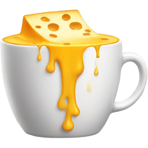 Melted cheese in a cup emoji