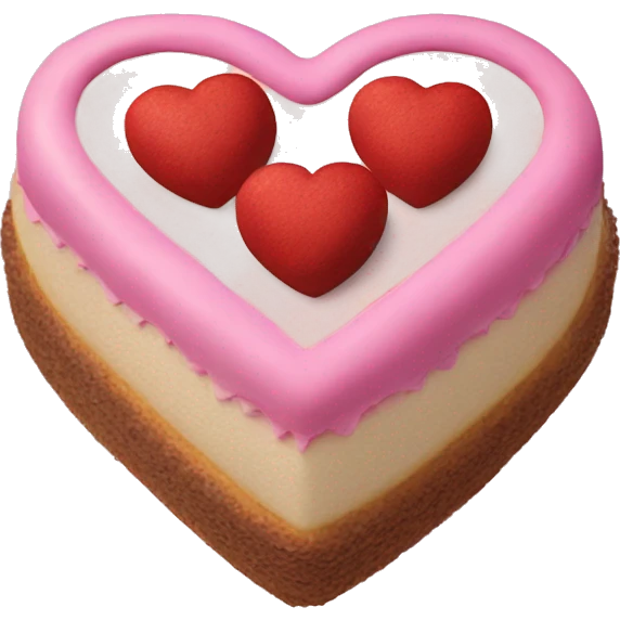 heart shape made of birthday cake emoji