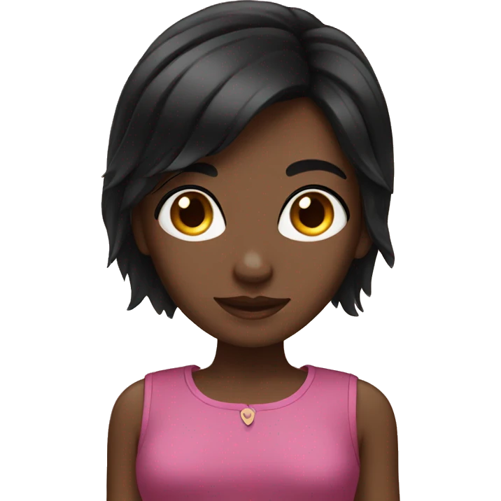 Black haired girl emoji