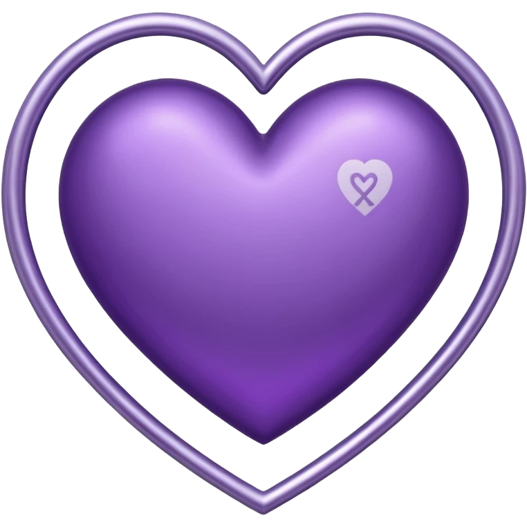 Purple Heart top right side ahh infinite symbol emoji