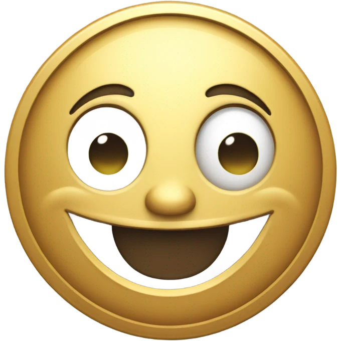 Smiling coin emoji