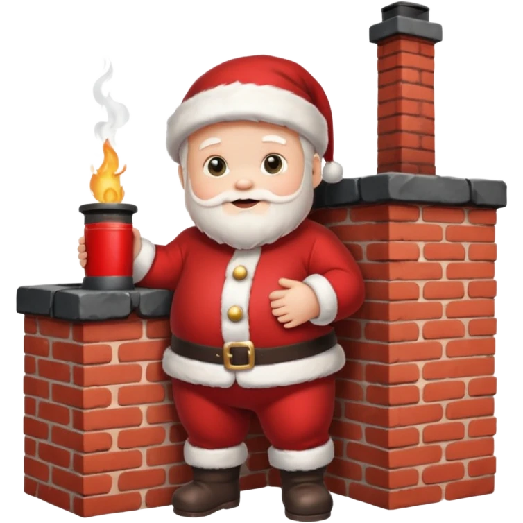 baby santa with chimney emoji