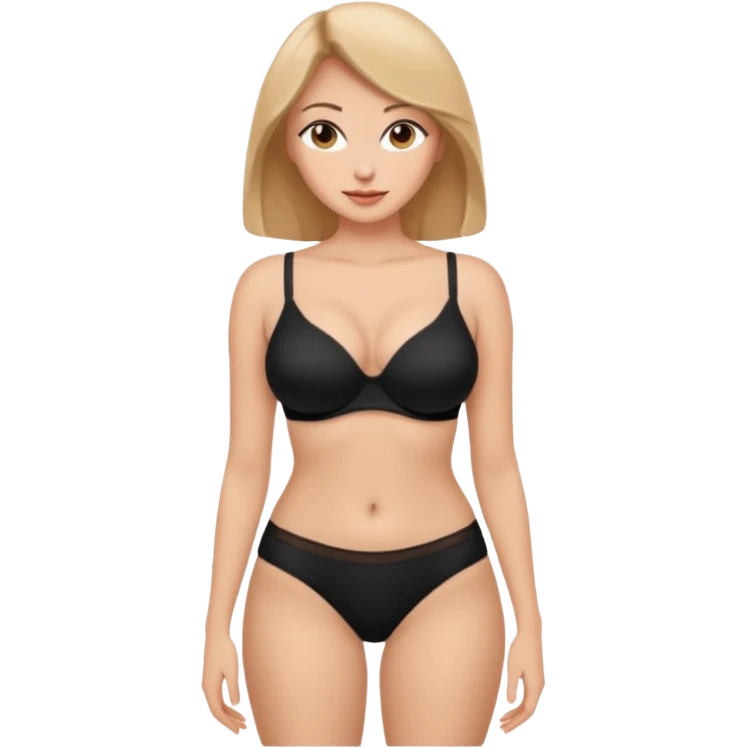 Sexy slim fully nude girl big boobs with black panty emoji