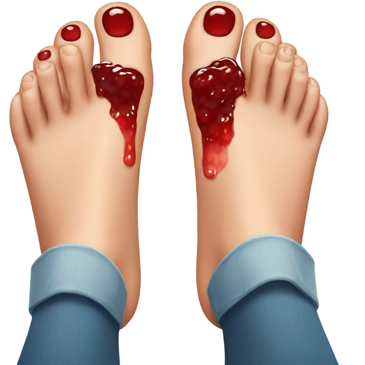 Toes with jam emoji