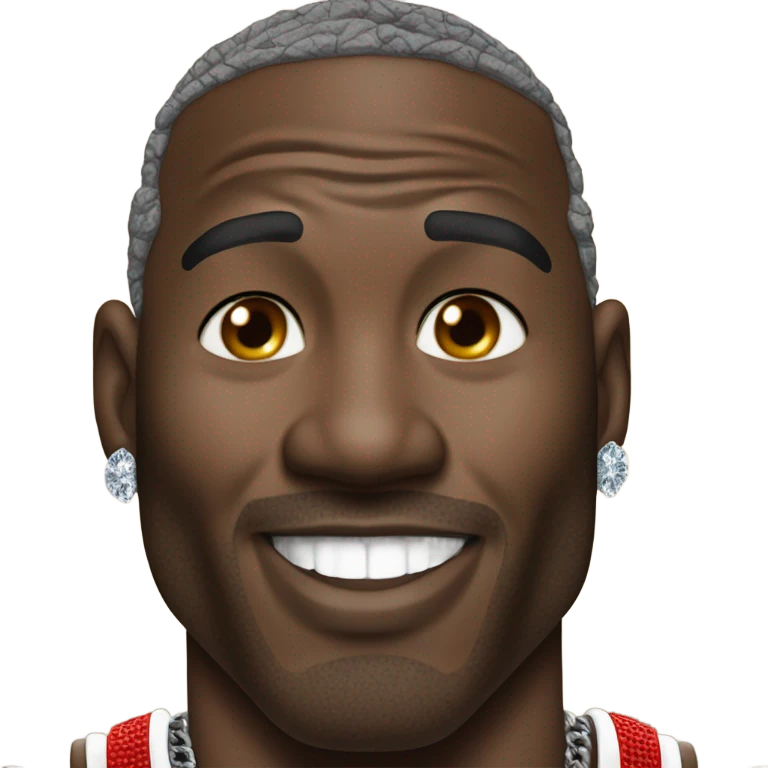 Michael Jordan wearing a diamond chain emoji