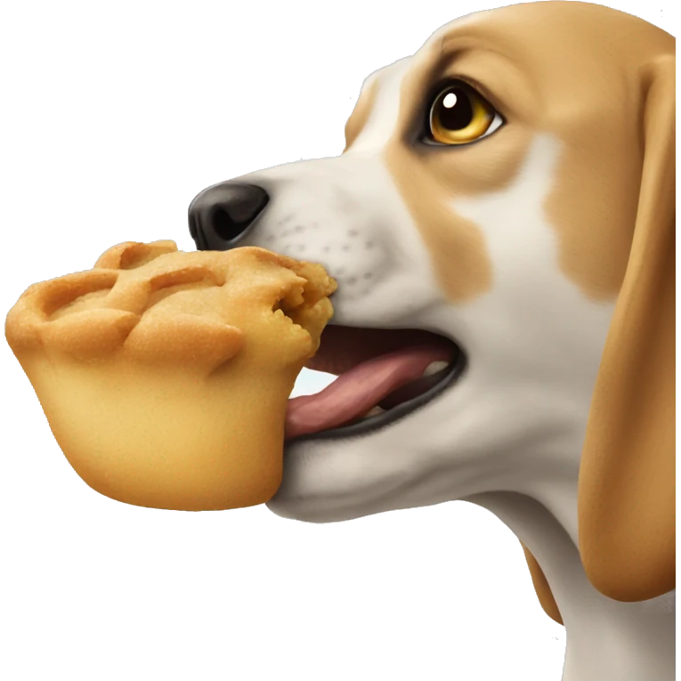 Dog eating  emoji