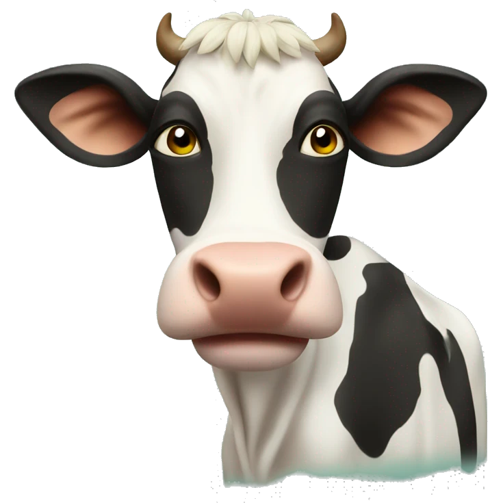 Cow with sunflower  emoji