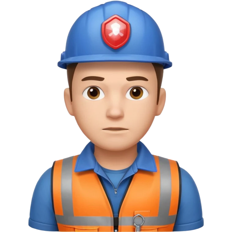 emergency locksmith worker portrait, head and shoulders only, protective gloves, utility vest collar, keyring visible, determined look, 3D cartoon, mobile game icon style, clean background, no text, no watermark emoji