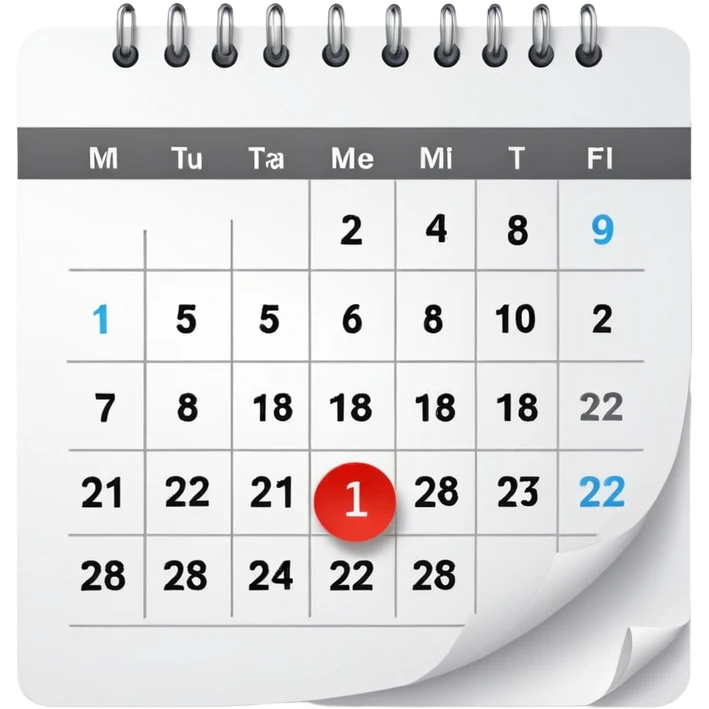 calendar with a date circled emoji