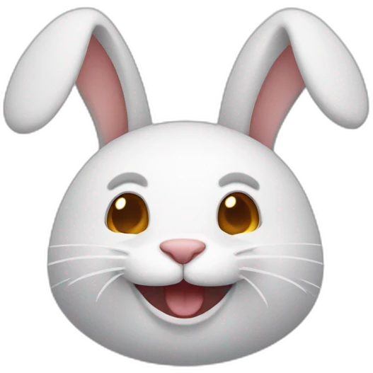 rabbit in Google Meet is laughing emoji