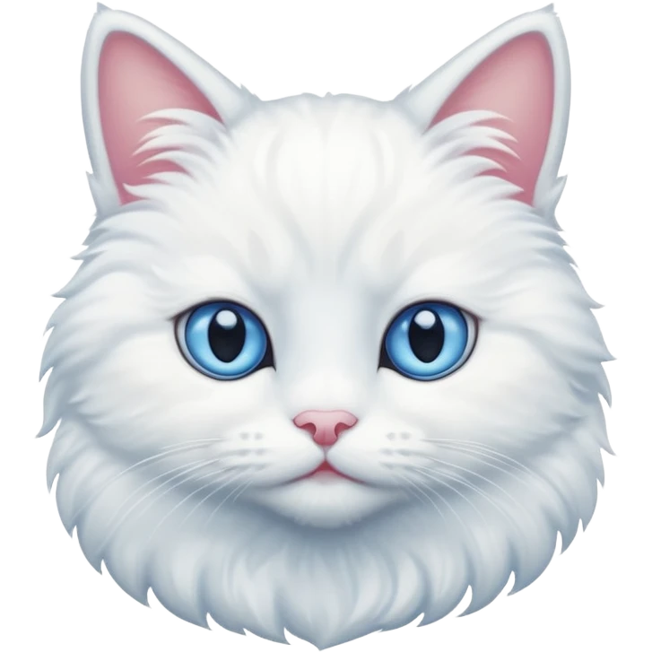 White cat with blue eyes emoji