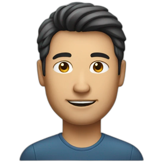 dutch/indonesian software engineer guy, around 40 years old but looks younger, hair still dark emoji