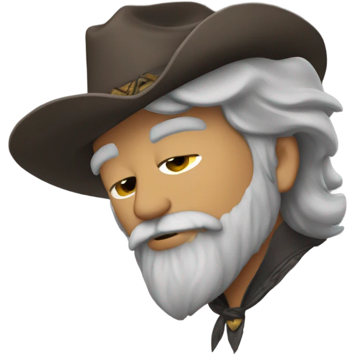 GREY BEARD COWBOY KISS emoji