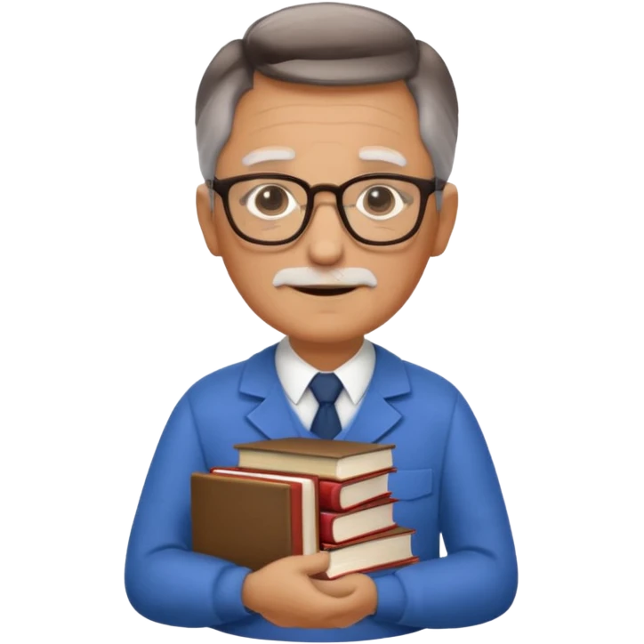 old male Librarian in foreign countries with glasses and librarian uniform emoji