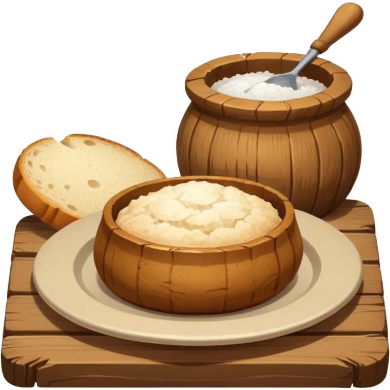  salt cellar and peasant bread   emoji