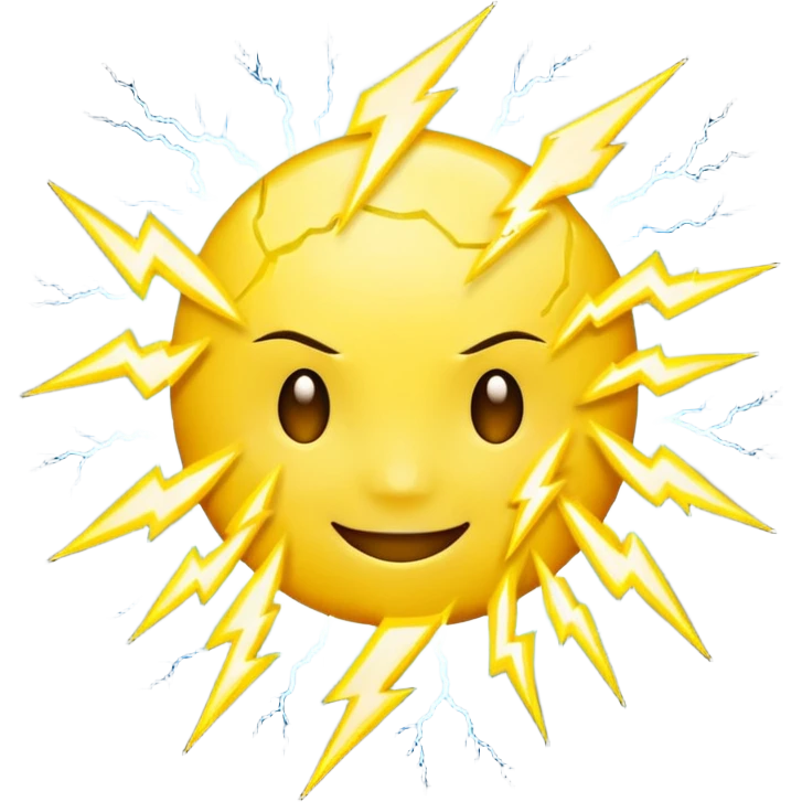 Smiley foudre orage emoji