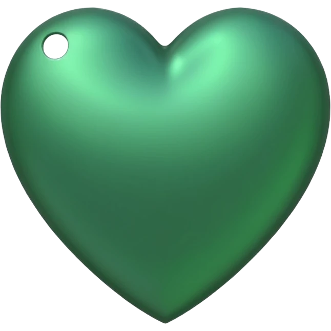 heart with a metallic green finish emoji
