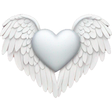 A heart with angel wings emoji