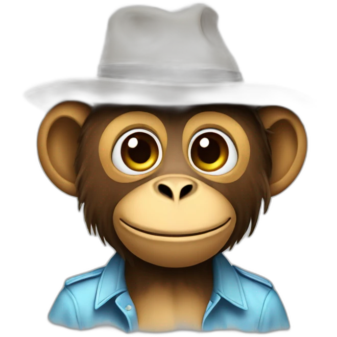 monkey wearing a shirt saying drip on it with a drip hat emoji