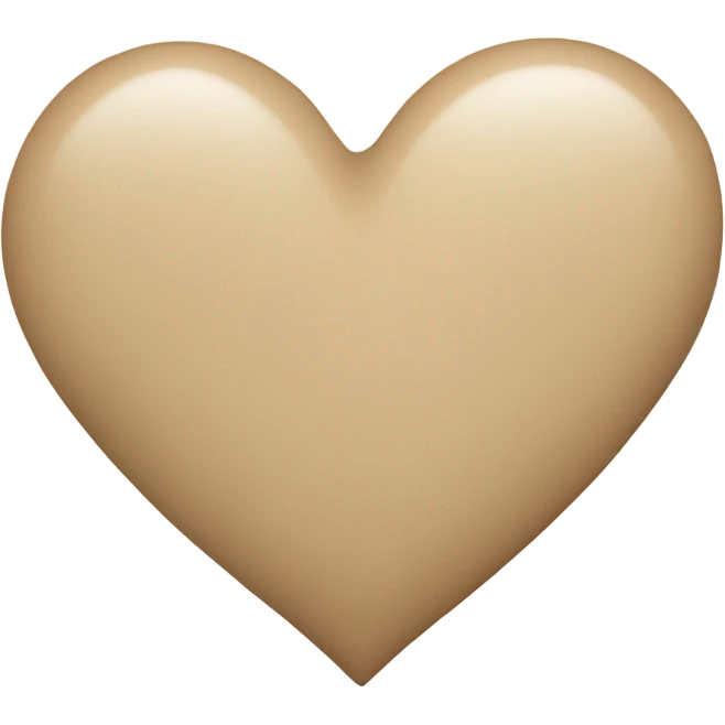beige heart  emoji