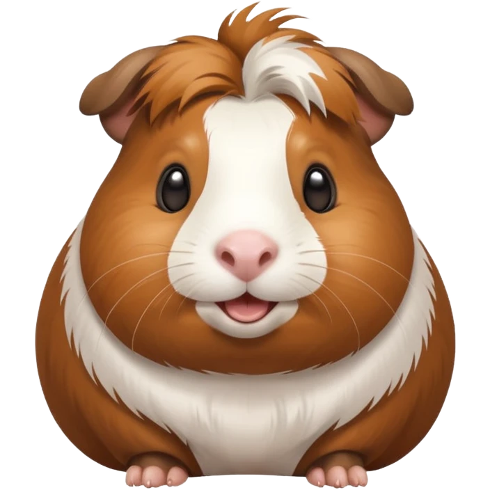 happy guinea pig emoji, smiling, cute and round emoji