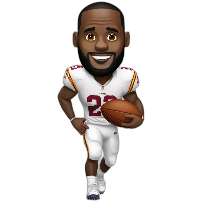 lebron james playing football emoji