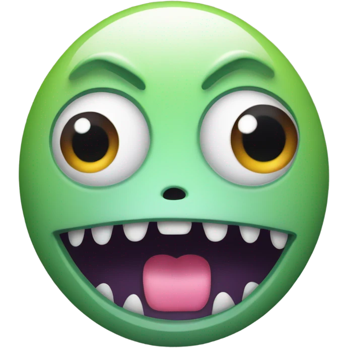 surprised monster face emoji