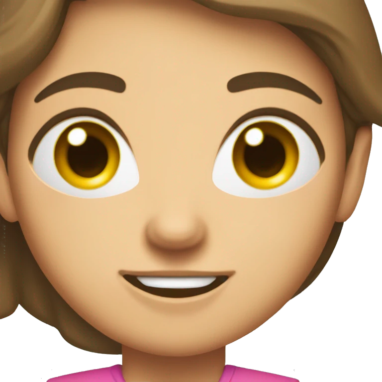 Fit Caucasian Woman stomach muscles, brunette emoji