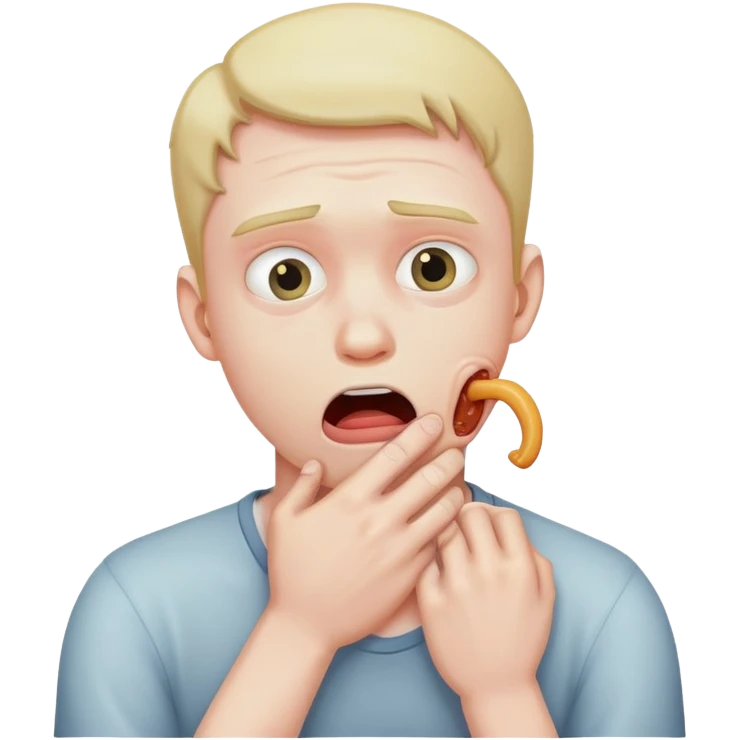 man choking himself  emoji