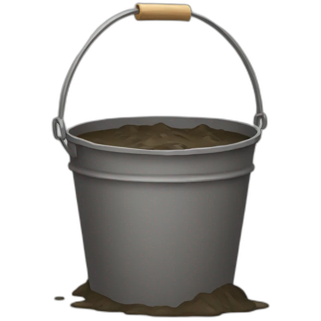 bucket of mud emoji