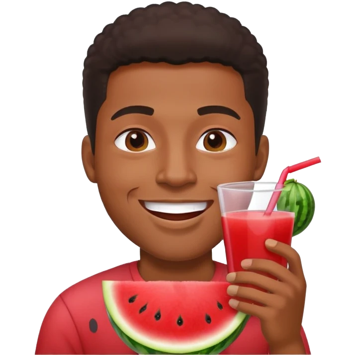 Watermelon eating black guy emoji