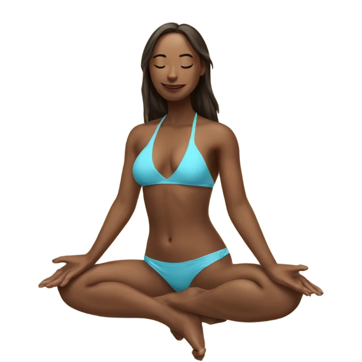 bikini yoga emoji
