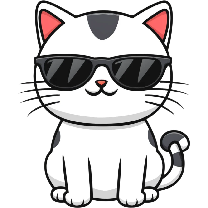Cat with sunglasses emoji