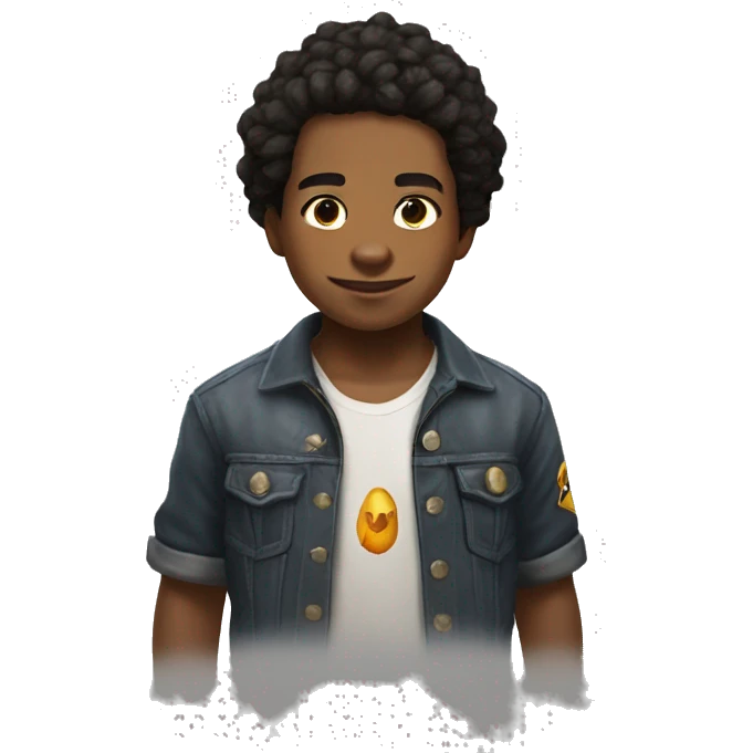 Un niño que juega free fire emoji