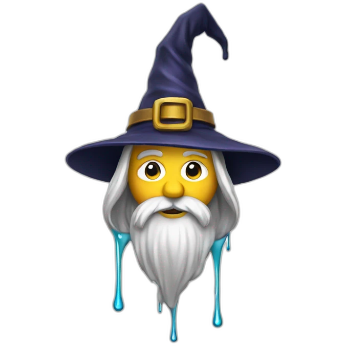 Wizard with drip emoji